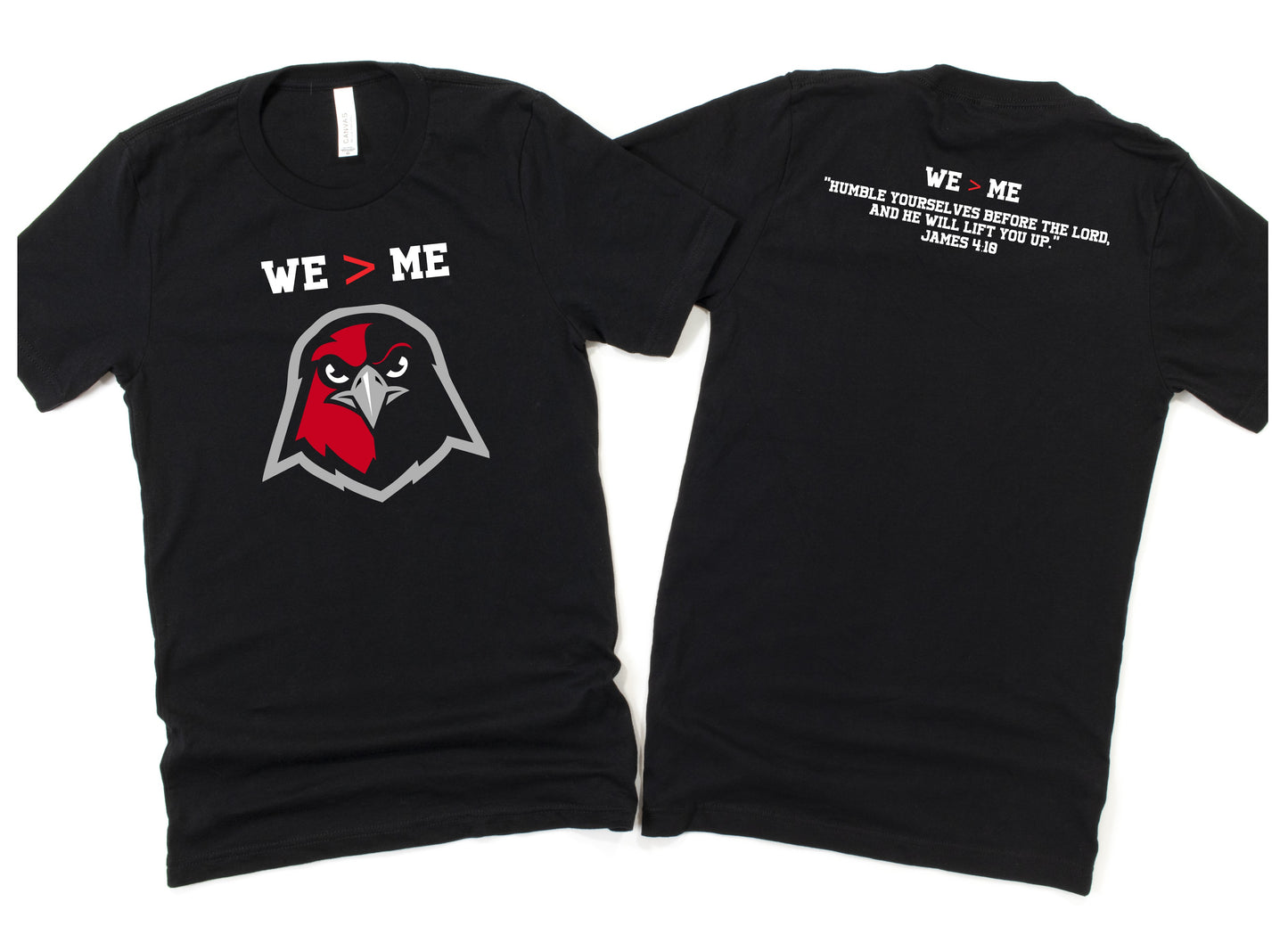 We > Me James 4:10 *STUDENT DESIGNED* Black-Caleb Tee