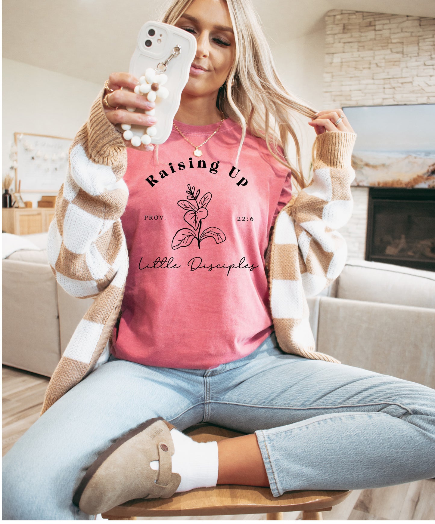 Raising Up Little Disciples - Comfort Colors Crunchberry Tee