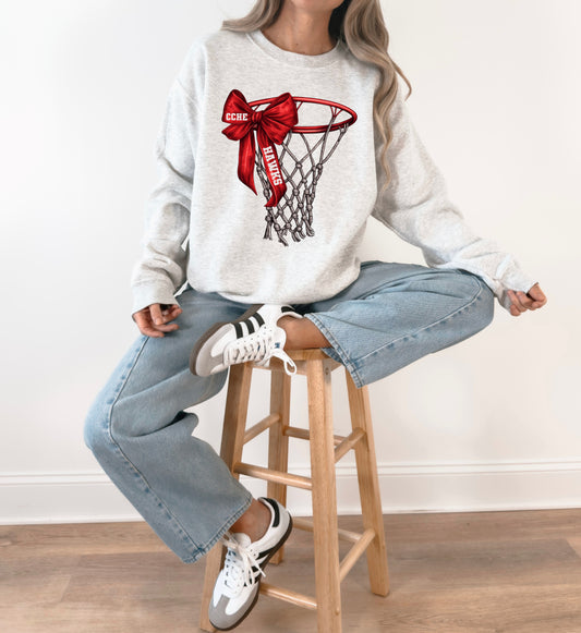 CCHE Hawks Basketball Net/Bow Ash *Choose Style*