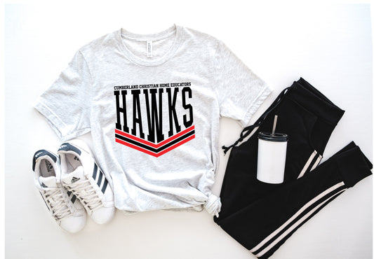 HAWKS CHEVRON - Ash Grey Tee