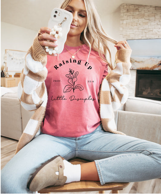 Raising Up Little Disciples - Comfort Colors Crunchberry Tee
