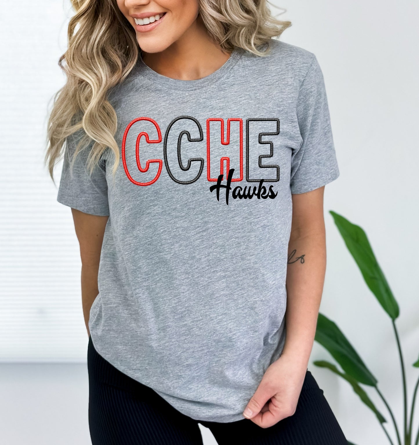 CCHE Faux Embroidery - Grey